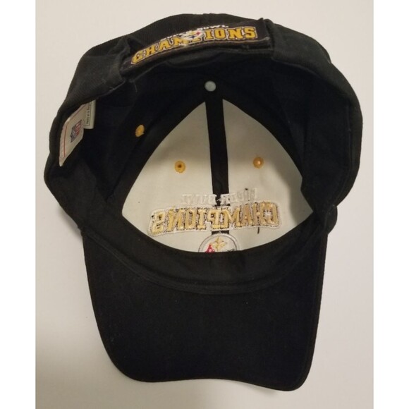 NFL Pittsburgh Steelers Hat 5 time Super Bowl Champions Raised Embroidery Adjust - Picture 2 of 3